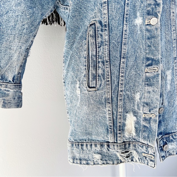 Zara Denimwear Aztec Fringe Jacket - Picture 7 of 13